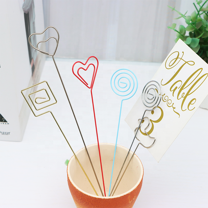 Ring Loop Round Wire Place Card Table Name Number Picture Menu Note Memo Holder Clips
