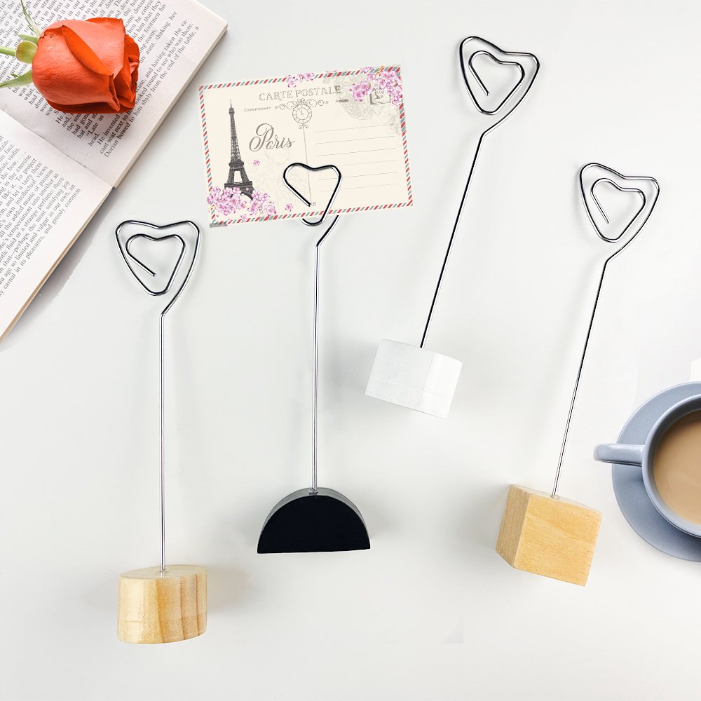 Custom logo Cube Stand Alligator Wire Photo Clip Table Wedding Party Place Favor Customized Gift Note Clamp Memo Card Holder