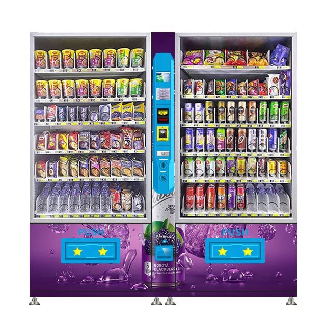 Smart Double cabinet Hot sell Vending Machine Snacks & Drinks Vending Machine with touch screen hot and cold product