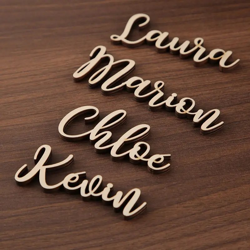 Customized Table Name Wedding Place Card Name Tag Laser Cut Acrylic Mirror Gold Place Cards Wedding Name Place Cards