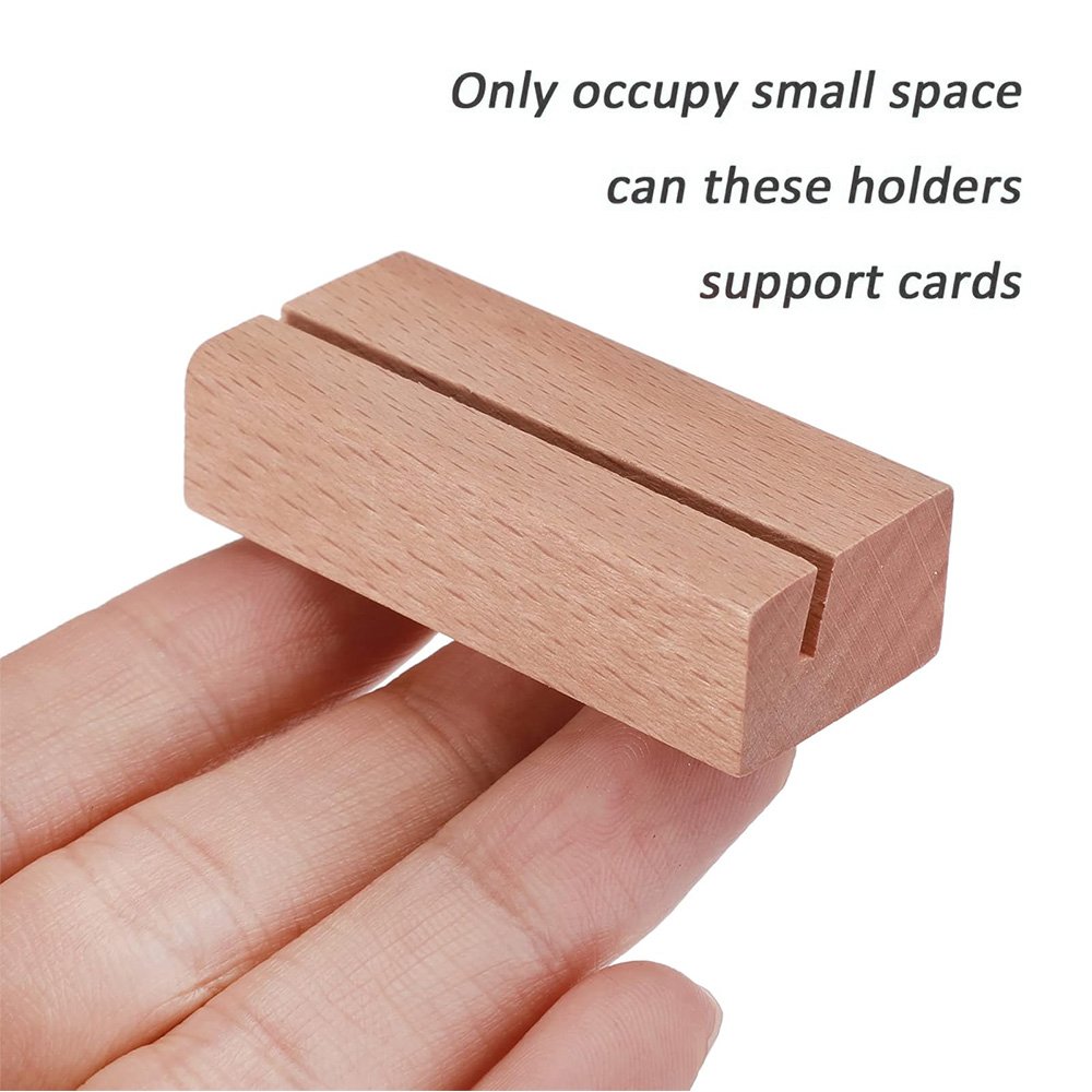 Wooden Postcard Holder,Wood Place Card Holders Acrylic Sign Stand For Party Decoration Location Small Table Menu Cards Holders