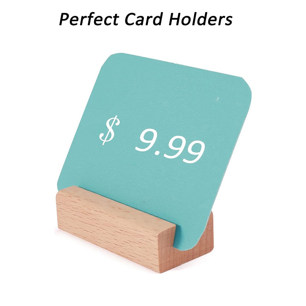 Wooden Postcard Holder,Wood Place Card Holders Acrylic Sign Stand For Party Decoration Location Small Table Menu Cards Holders