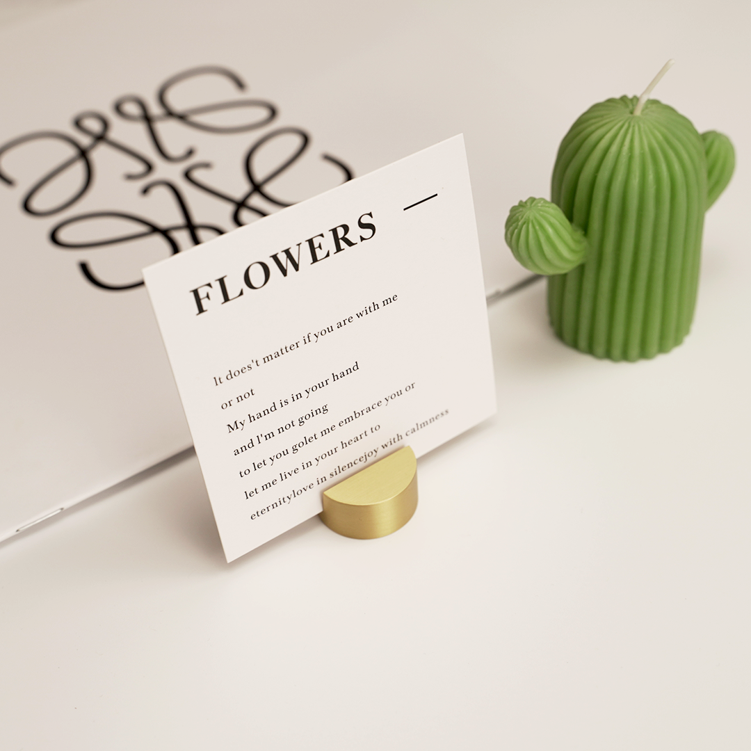 Brass Card Stand Wedding Table Number Sign Holder Place Card Holder Photo Display Stand for Retail Shop Cafe Restaurant