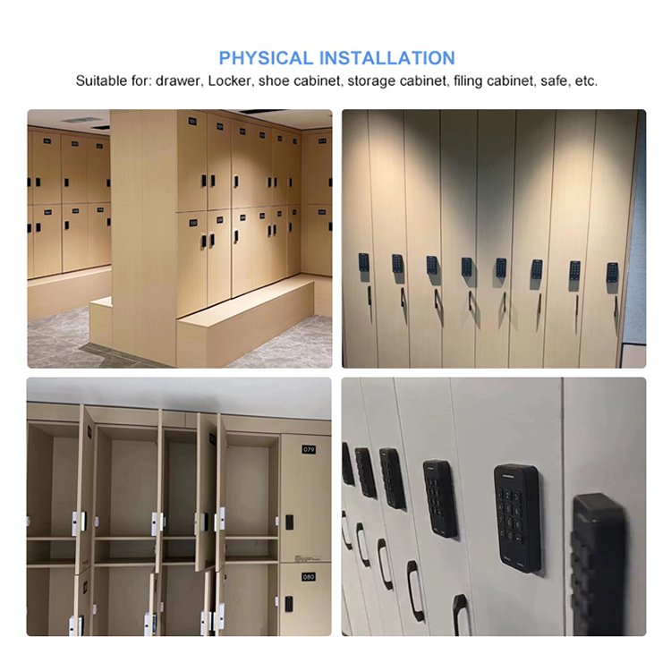 Keypad number code swipe card keyless rfid electronic gym digital smart combination locker lock for lockers