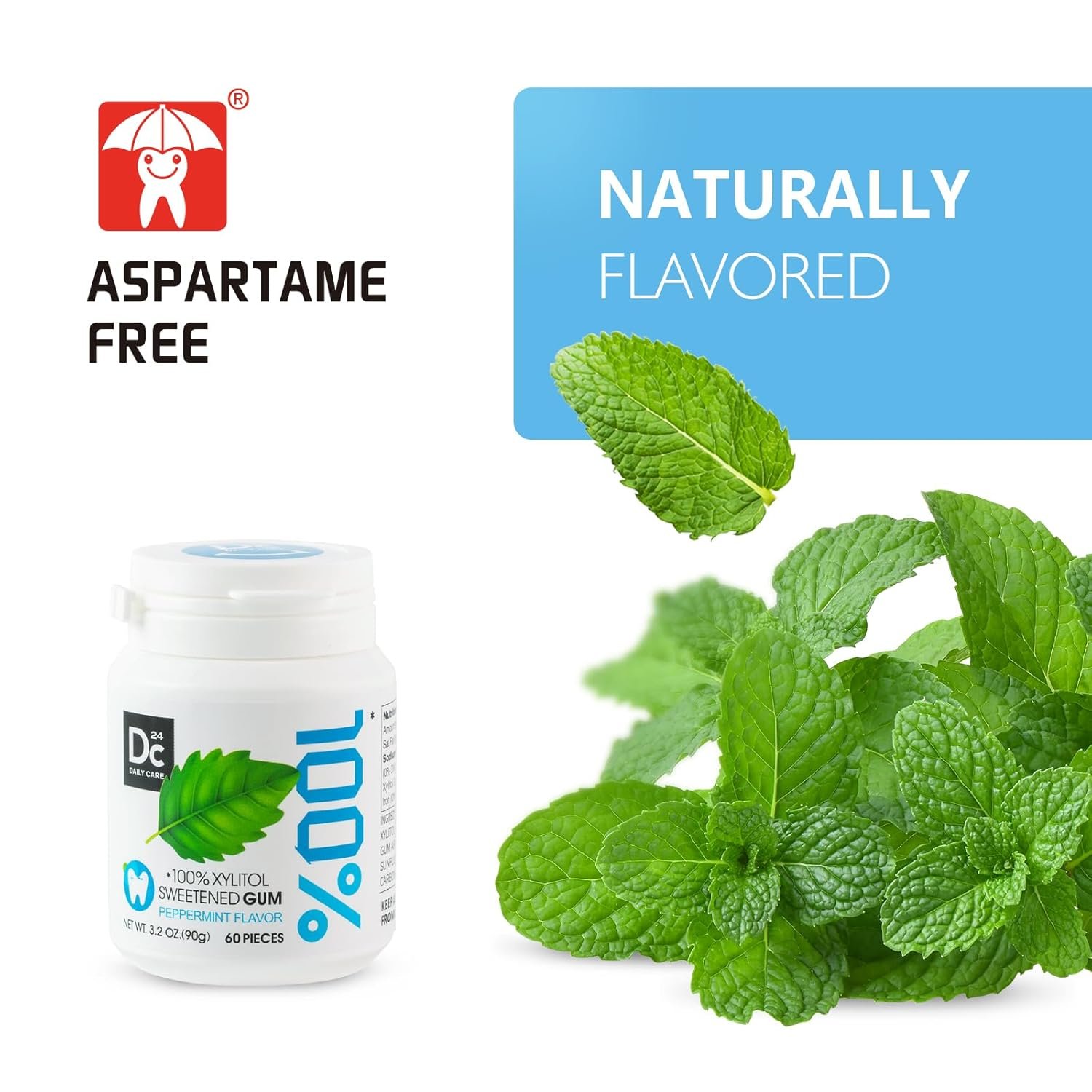Halal Chewing gum Private label 100% xylitol Sweetened chewing gum NO Aspartame