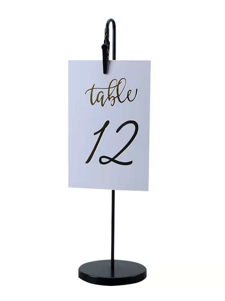 tabletop Decoration Iron New Alligator sign Clip with weighted base for place cards wedding restaurant sign holder