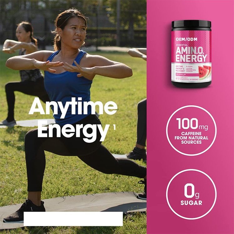 Amino Energy Pre Workout with Green Tea BCAA Amino Acids Keto Friendly Green Coffee Extract Energy Powder 30 Servings