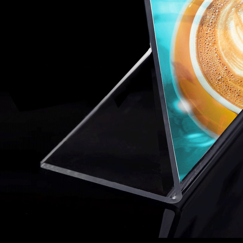 L-Shaped A4 A5 A6 Size Acrylic Clear Menu Sign Holder Stand Display Rack for Tabletop Displays