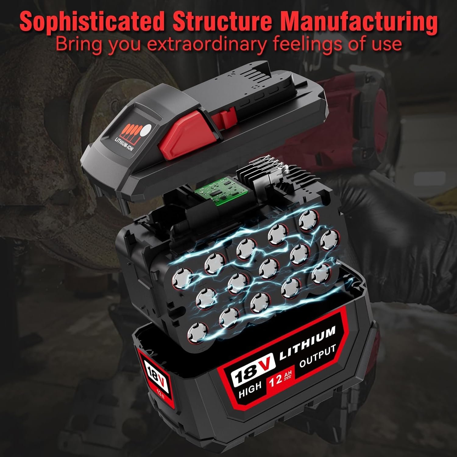 Stock in USA 21700 cell 18V 12.0Ah Power Tools Batteries For Milwaukees M18s Batetry XC High Output HB12 48-11-1812