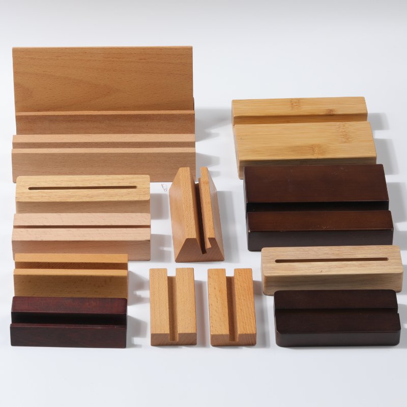 Party table number stands Wooden Calendar Base Menu Business Card Display Holder acrylic sign wood place card holder