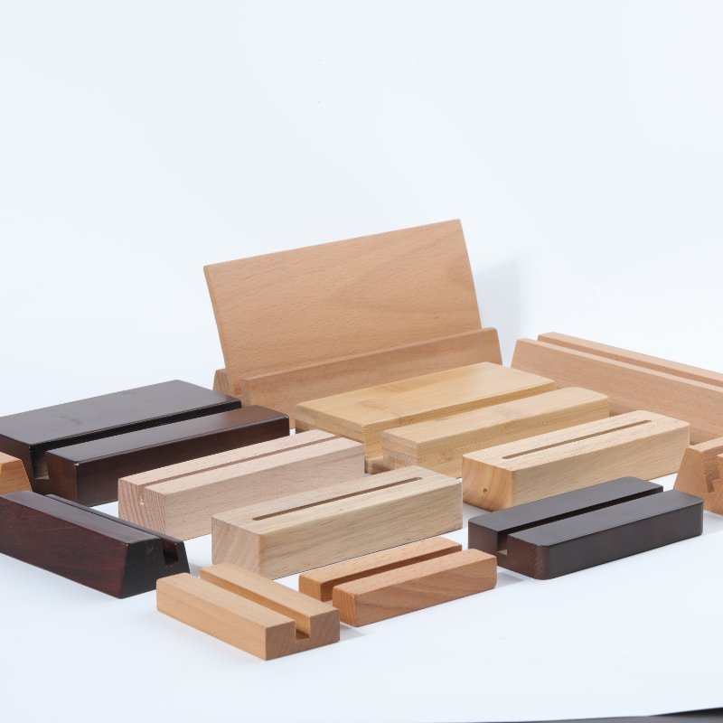 Party table number stands Wooden Calendar Base Menu Business Card Display Holder acrylic sign wood place card holder