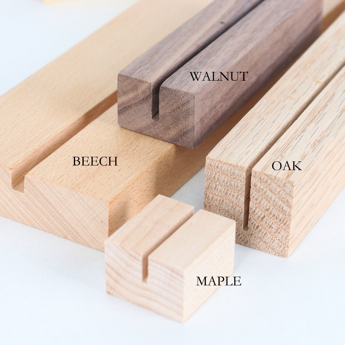 Black Wood Placecard Holders Wooden Table Number Stand Party Tabletop Sign for Photos Pictures Postcard