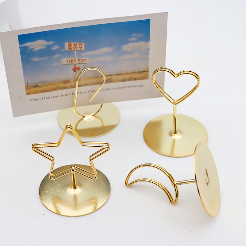 New Arrivals Moon Star Table Number Holder Party Place Card Photo Clips Holder