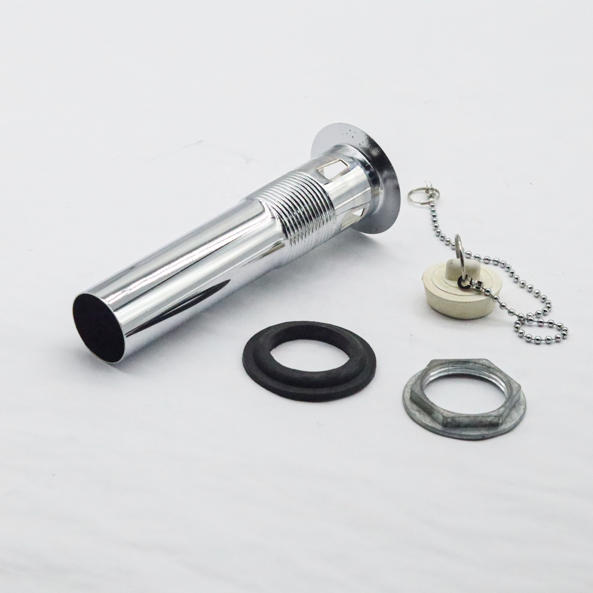 Factory supply Brass G 1 1/4" Free Flow Basin Drain Sink drainer strainer Waste for public place