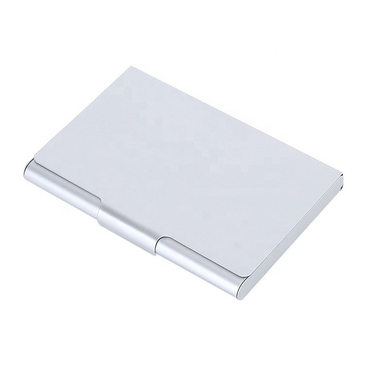 Promotional Business Gifts Cheap Custom Epoxy Logo Metal Small Name Card Holder Case Wallet