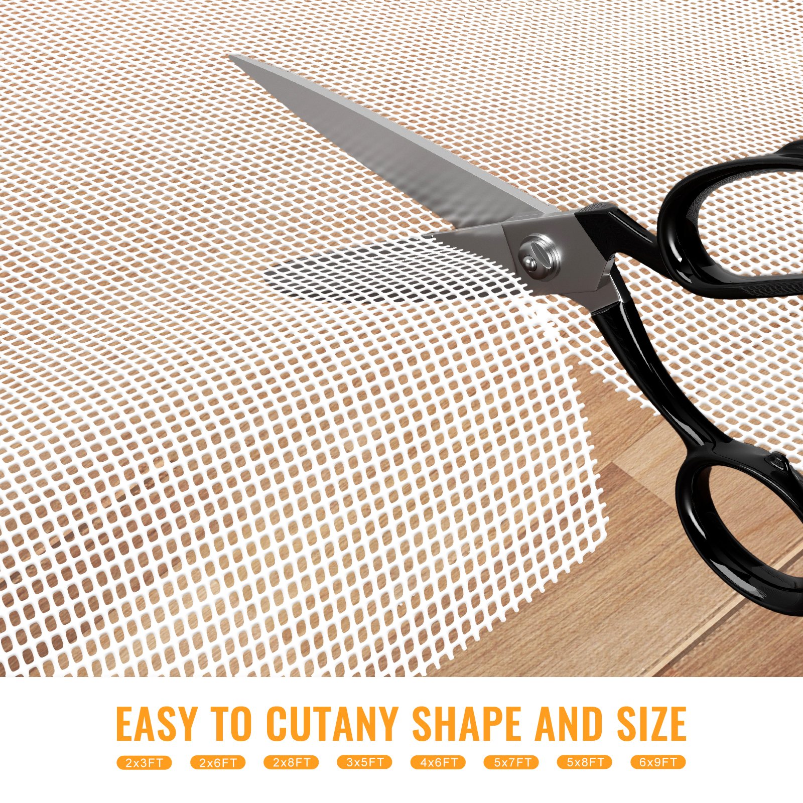 Silicone Area Rug Pad Gripper, Under Carpet Rug Mats for Hardwood Surface Floors, Keep Rugs in Place-2x8 Ft
