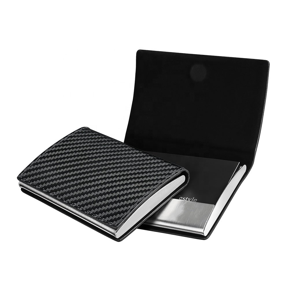 RFID blocking slim business ID card holder credit card cases holder for men women carbon fiber cases custom