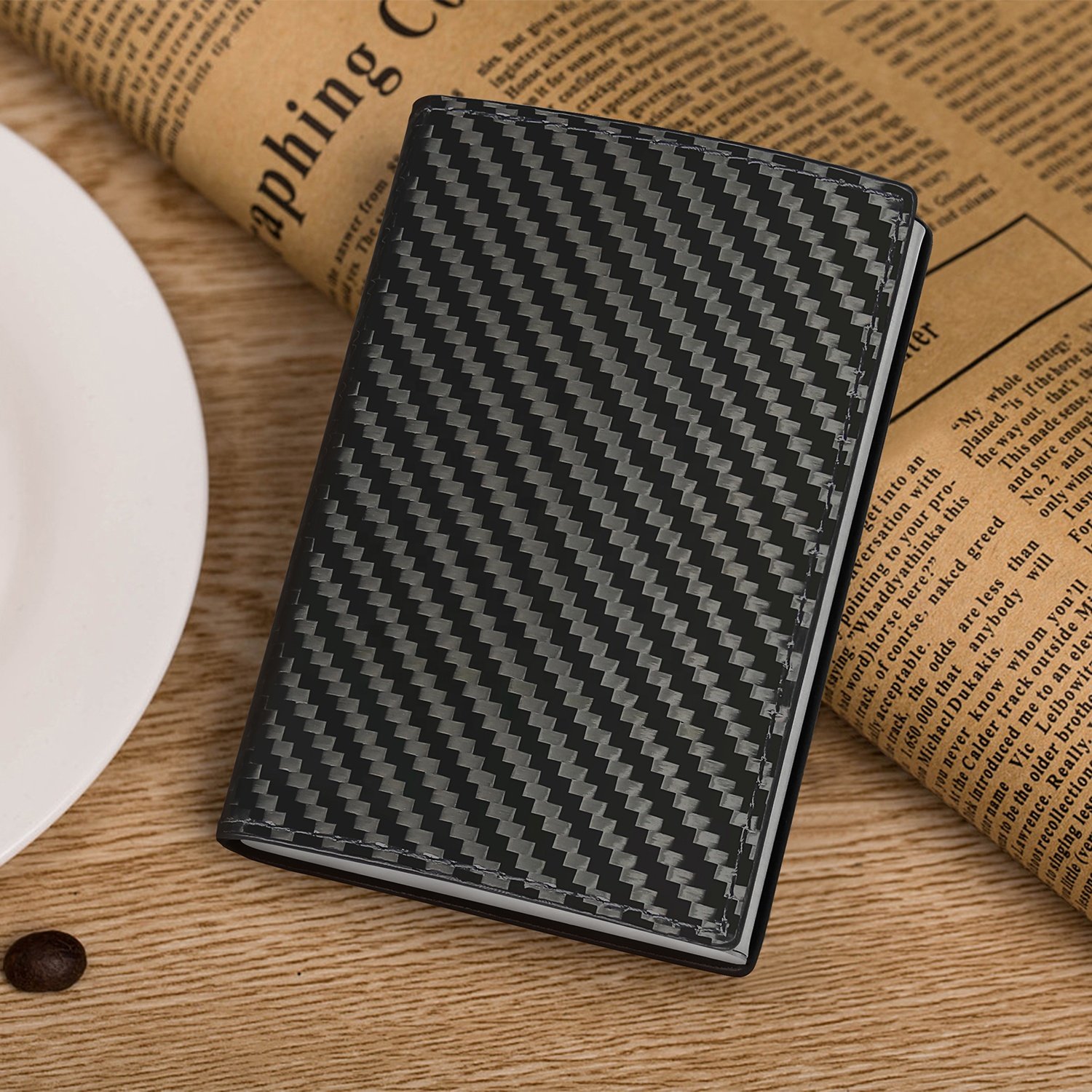 RFID blocking slim business ID card holder credit card cases holder for men women carbon fiber cases custom