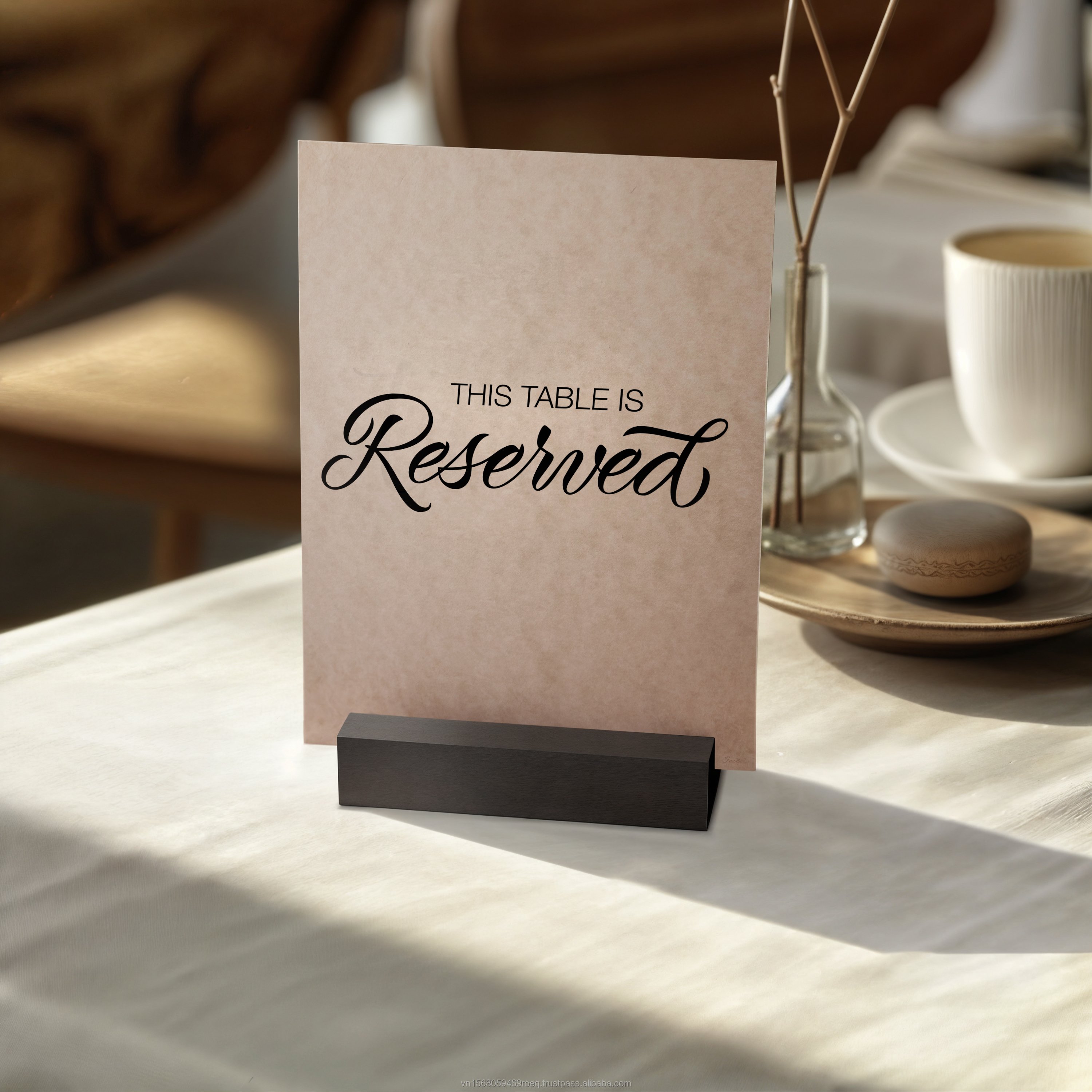 Functional Acacia Place Card Sign Holder Stand Acrylic Sign Holder Picture Display Stand Party Decoration Card Stand Wood