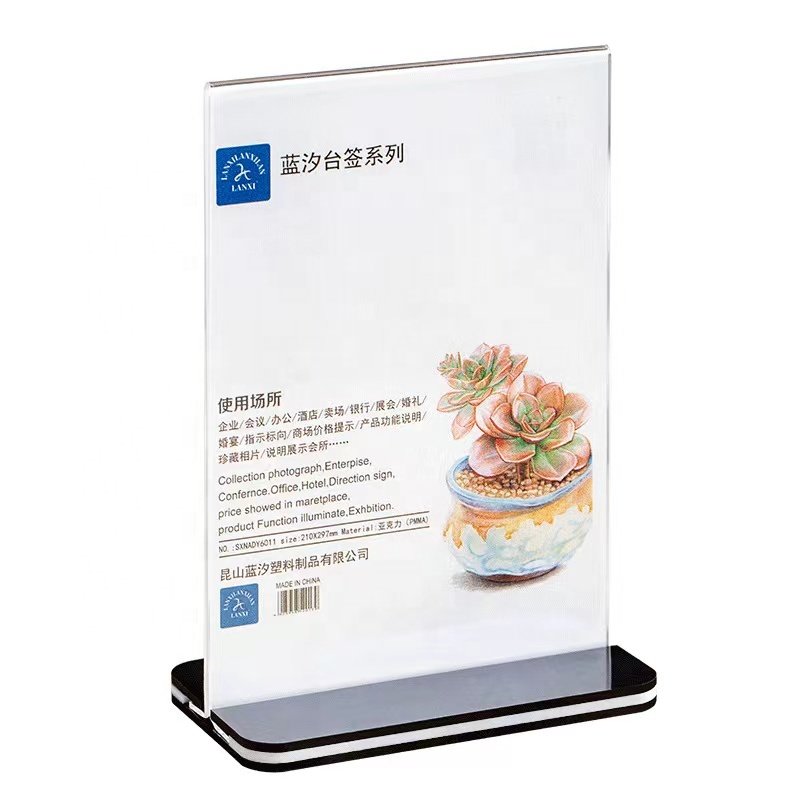 Restaurant tabletop Menu Place Card acrylic display stand