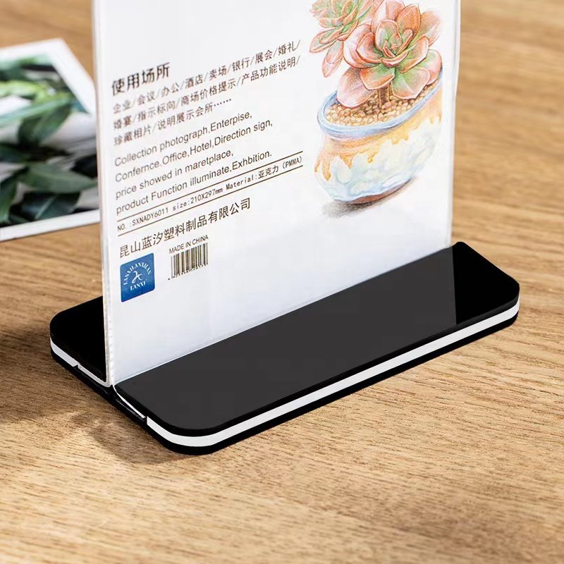 Restaurant tabletop Menu Place Card acrylic display stand