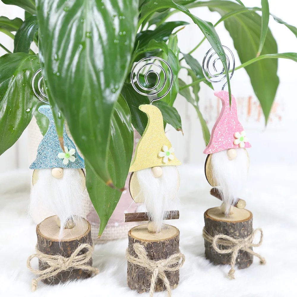 Easter Party Favors Gifts Gnomes Place Card Holder Table Number Holders Table Picture Holder