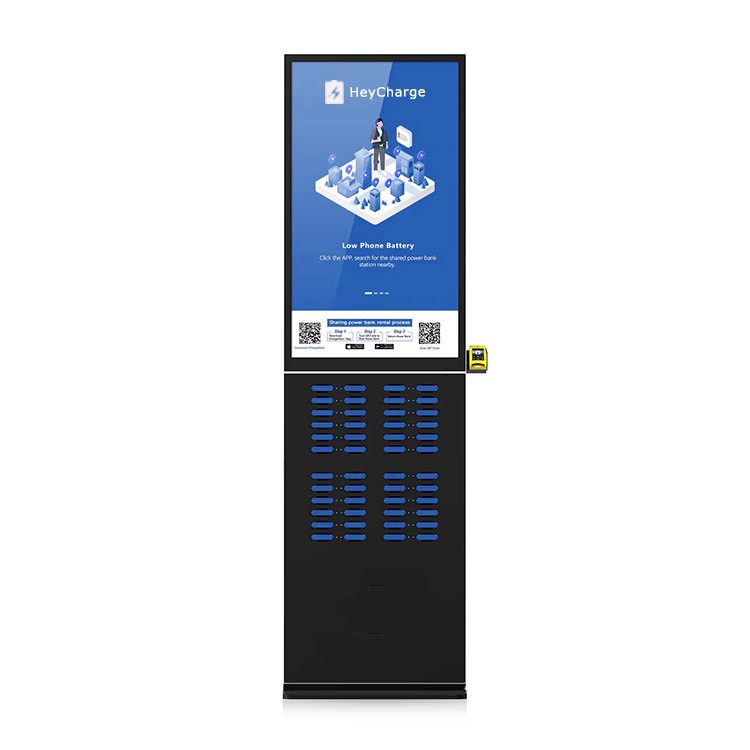 Cell phone charging stations 48 slots sharing power bank battery vending machine portable charger rental kisok