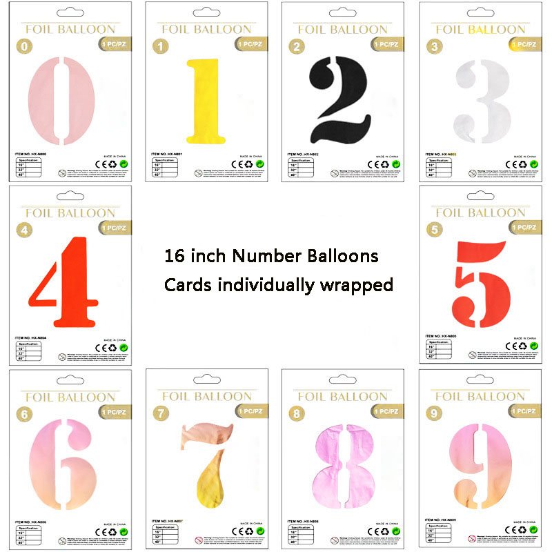 foil balloons foil letters Large number balloons 0123456789 Number Helium ballon for Birthday Party Supplies Decorations