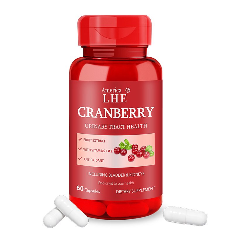 Cranberry Concentrate Extract Vitamin C Vitamin E Capsules Supplement