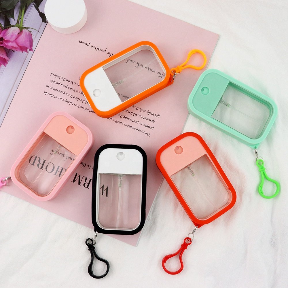 Hot sale Credit card type refillable Body Mist Plastic35ml 45ml 50ml pump spray bottle For hand sanitizer perfume alcohol