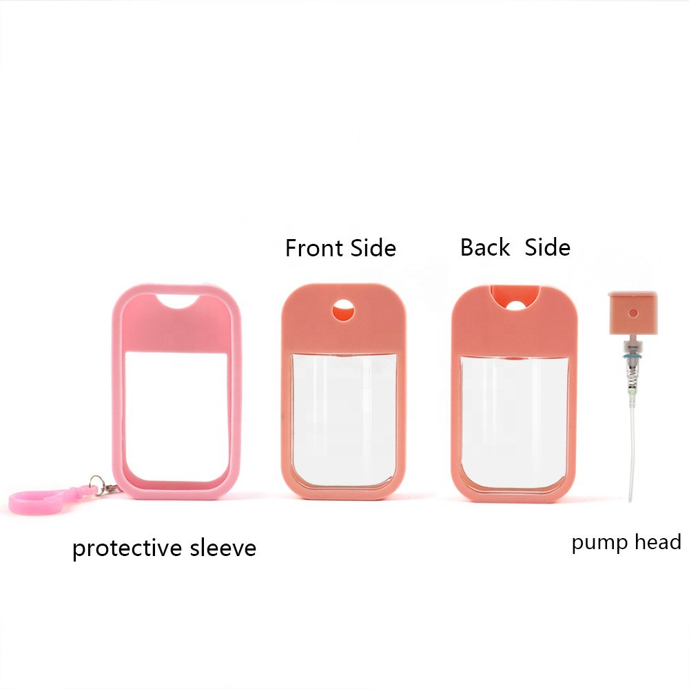 Hot sale Credit card type refillable Body Mist Plastic35ml 45ml 50ml pump spray bottle For hand sanitizer perfume alcohol