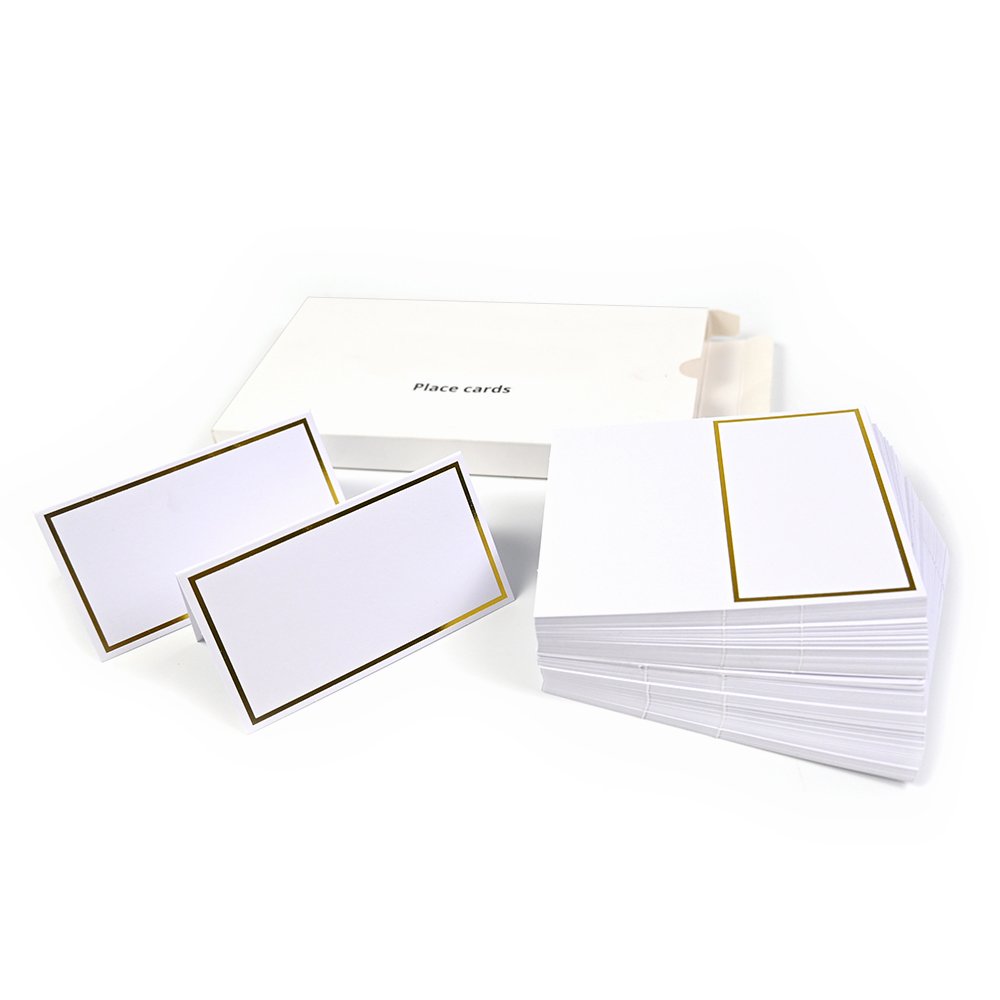 Custom Designs Bronzing Blank Table Place Cards Decor Name Message Card For Wedding Party Decoration Event Party Seating Card