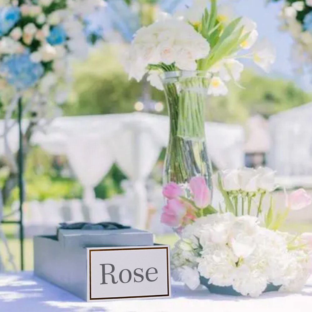 Custom Designs Bronzing Blank Table Place Cards Decor Name Message Card For Wedding Party Decoration Event Party Seating Card