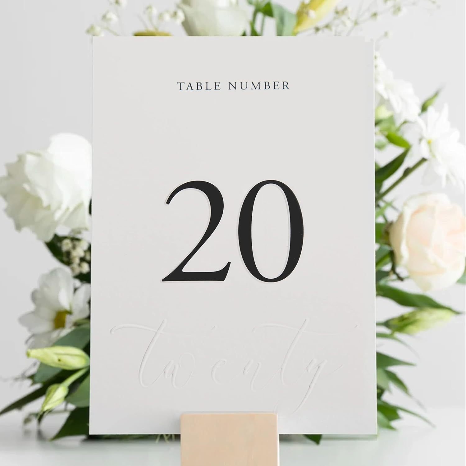 Imaiwill custom wedding table numbers double sided table numbers for wedding reception special occasion events embossed cards