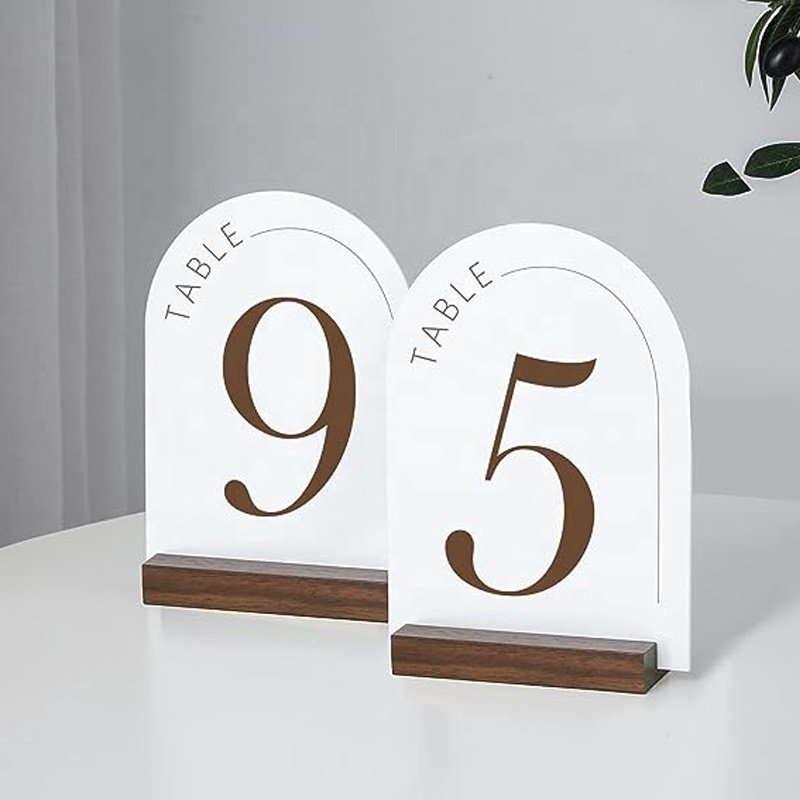 wholesale custom make vintage handcrafted Place Card Number Display Stands wood table number holders,Rustic Acrylic Sign Holders