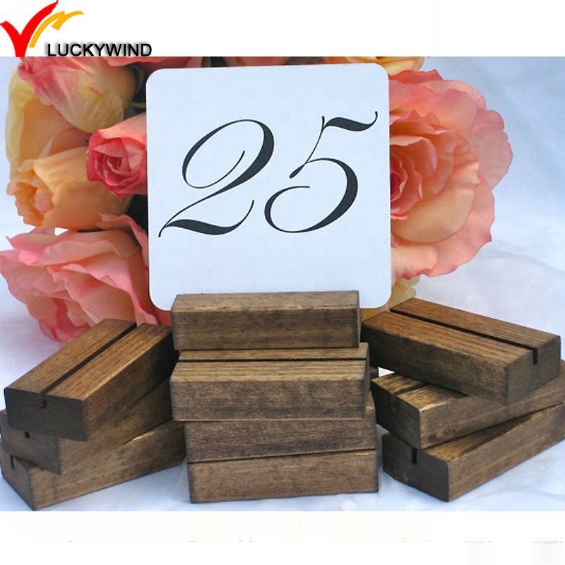 wholesale custom make vintage handcrafted Place Card Number Display Stands wood table number holders,Rustic Acrylic Sign Holders