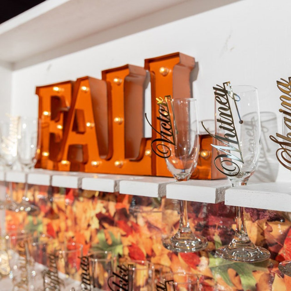 Personalized acrylic wedding place name Laser Cut Drink Glass Cards Name Tags Name setting