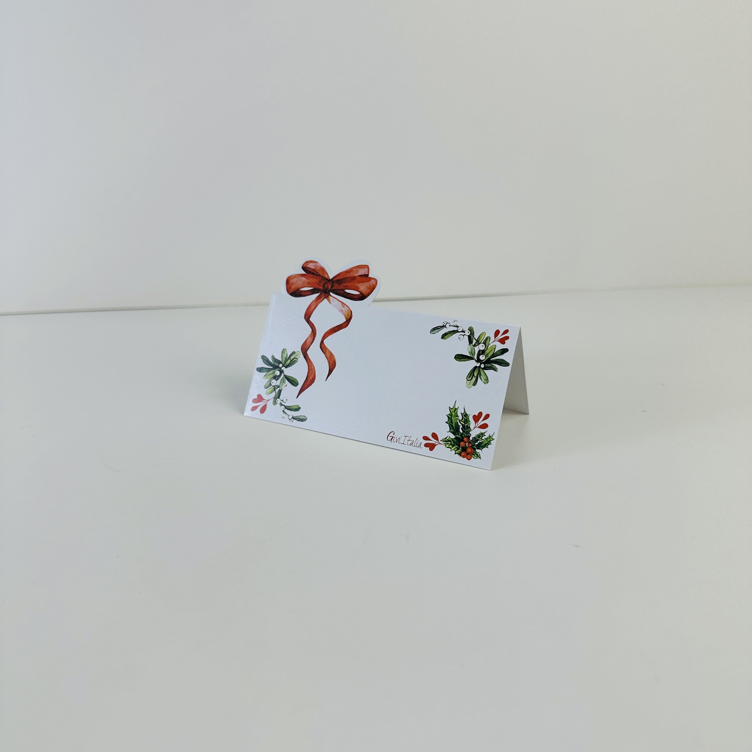Wholesale 10 pcs Red Knot Paper Place Cards Christmas Table Setting Folded Tent Cards for Wedding Baby Shower Christmas Parties