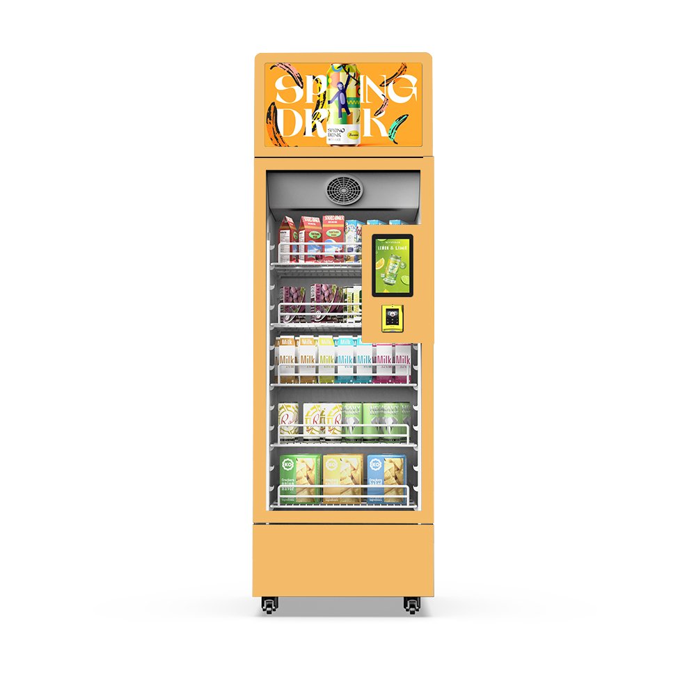 FEISHI Small Combo Vending Machine For Selling Cold Drinks And Snacks Gravity Sensing AI Smart Refrigerator