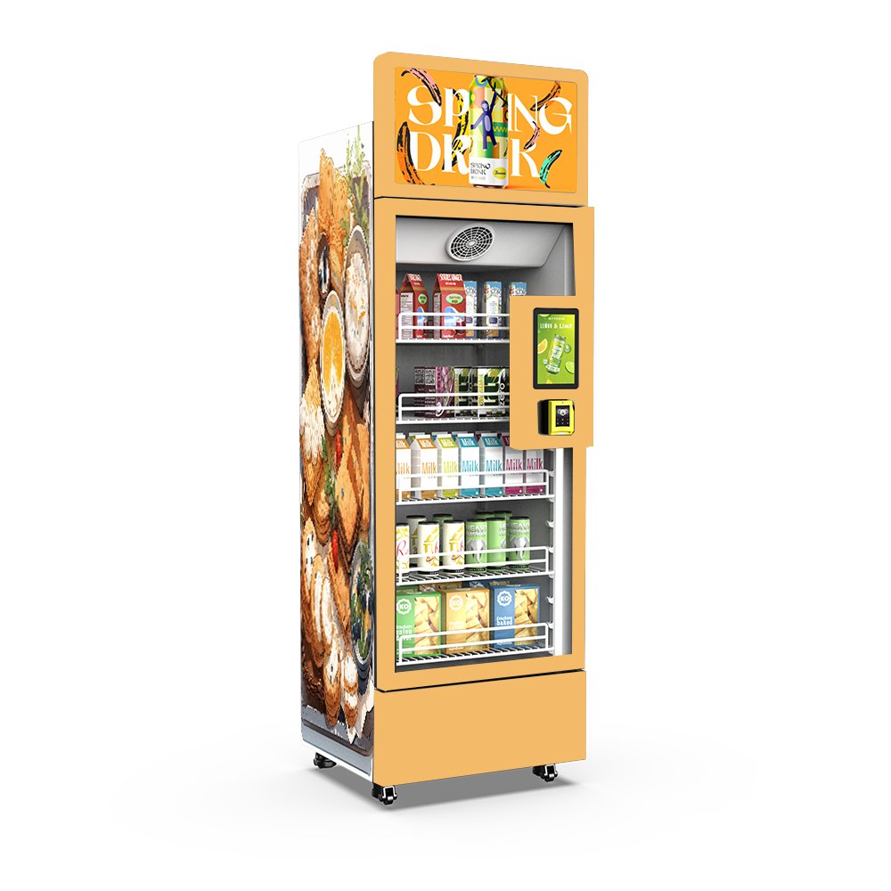 FEISHI Small Combo Vending Machine For Selling Cold Drinks And Snacks Gravity Sensing AI Smart Refrigerator