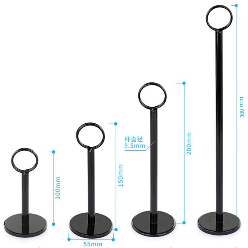 Customized Durable Circle Wedding Restaurant Place Number Menu Card Clips Metal Table Number Holder