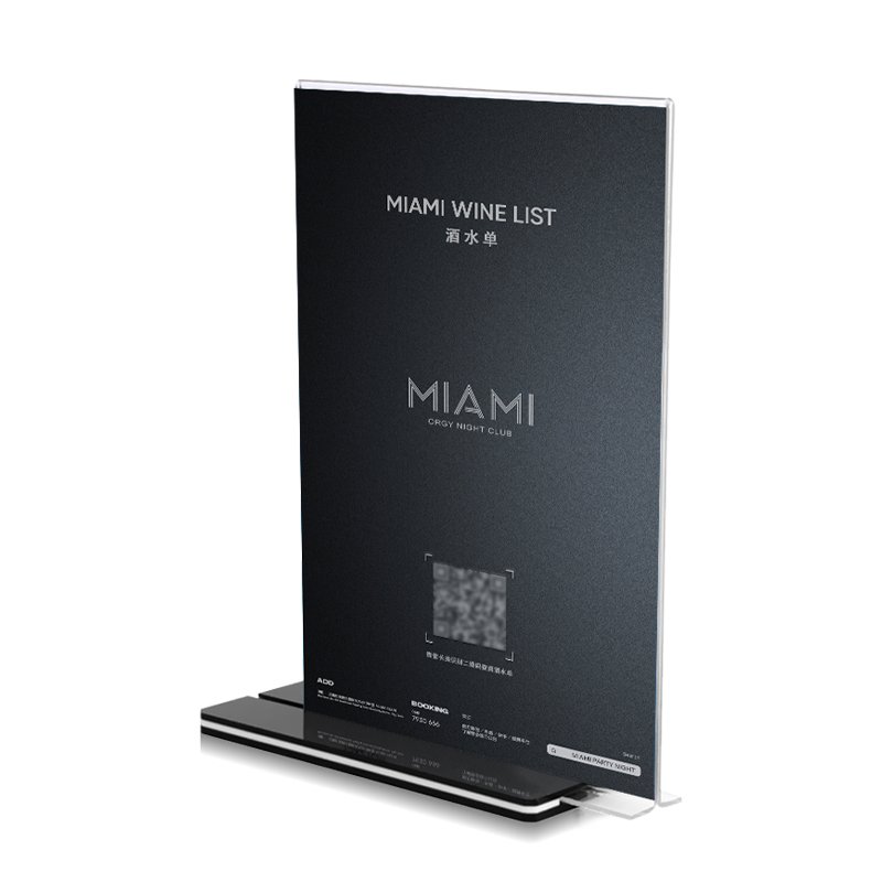 Clear Acrylic Wedding Sign Table Number Holder with Base Acrylic Stand for Retail Display of Place Cards