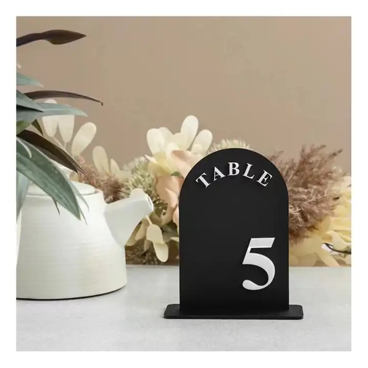 Wholesale Arch Acrylic wedding decorative table numbers custom black wending table numbers