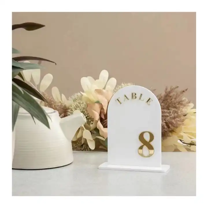 Wholesale Arch Acrylic wedding decorative table numbers custom black wending table numbers