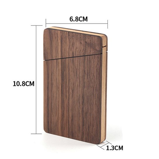 Wholesale Custom Logo Walnut Real Estate Desk Solid Wood Clip Case Business Card Holders Business Card Case Box Wooden Box