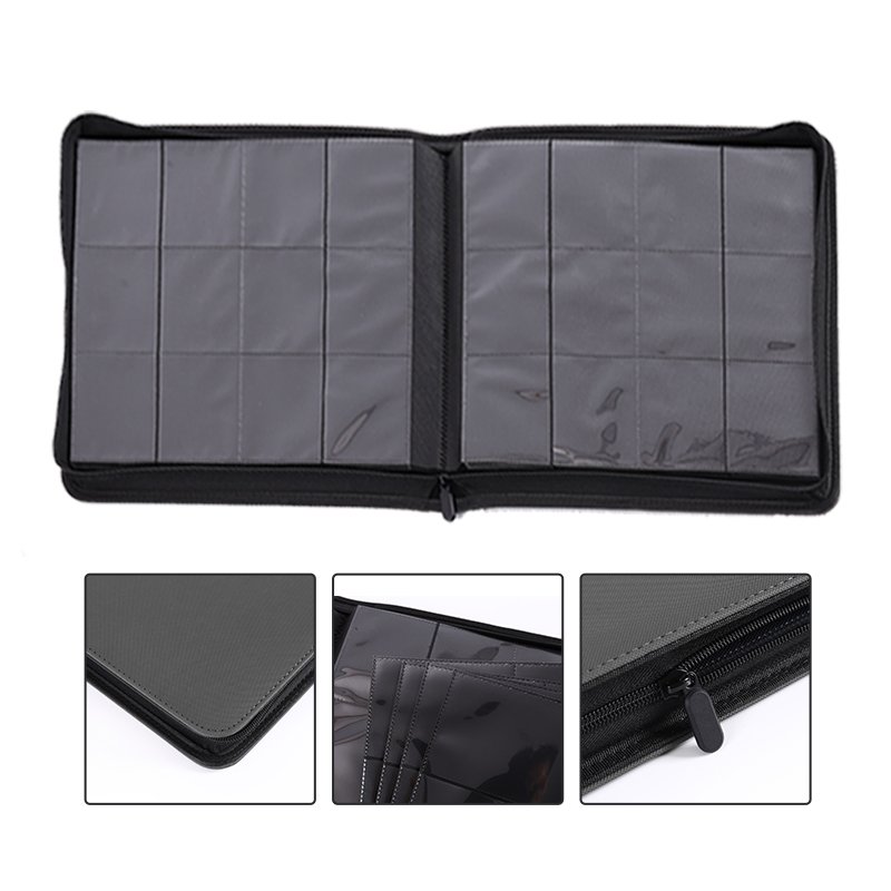 2024 Wholesale Custom 9 PU Leather Trading Card Binder For Pokermon Baseball Basketball Football Game Card Holder with Sleeves