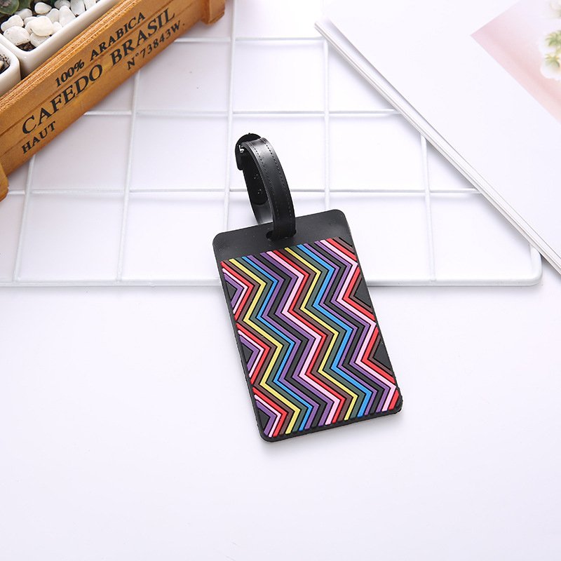 Pantone Colors Rubber Material Cartoon Baggage Tag Colorful Rubber Pvc Id Tags Business Card Holder