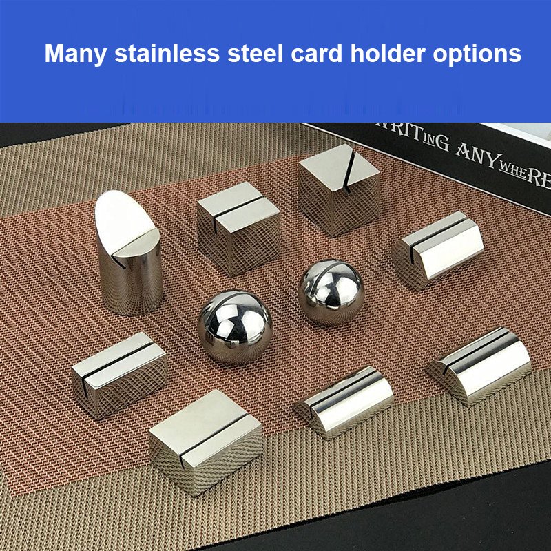 Wholesale Stainless steel Metal Wedding Business Menu Photo Memo Place Name Card Holders