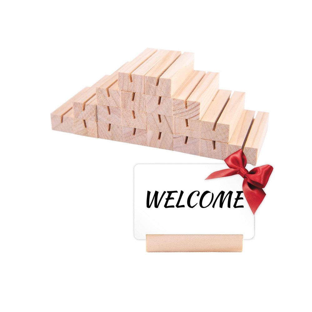 Wood Table Number Stands Wood Place Card Holders Picture Holder