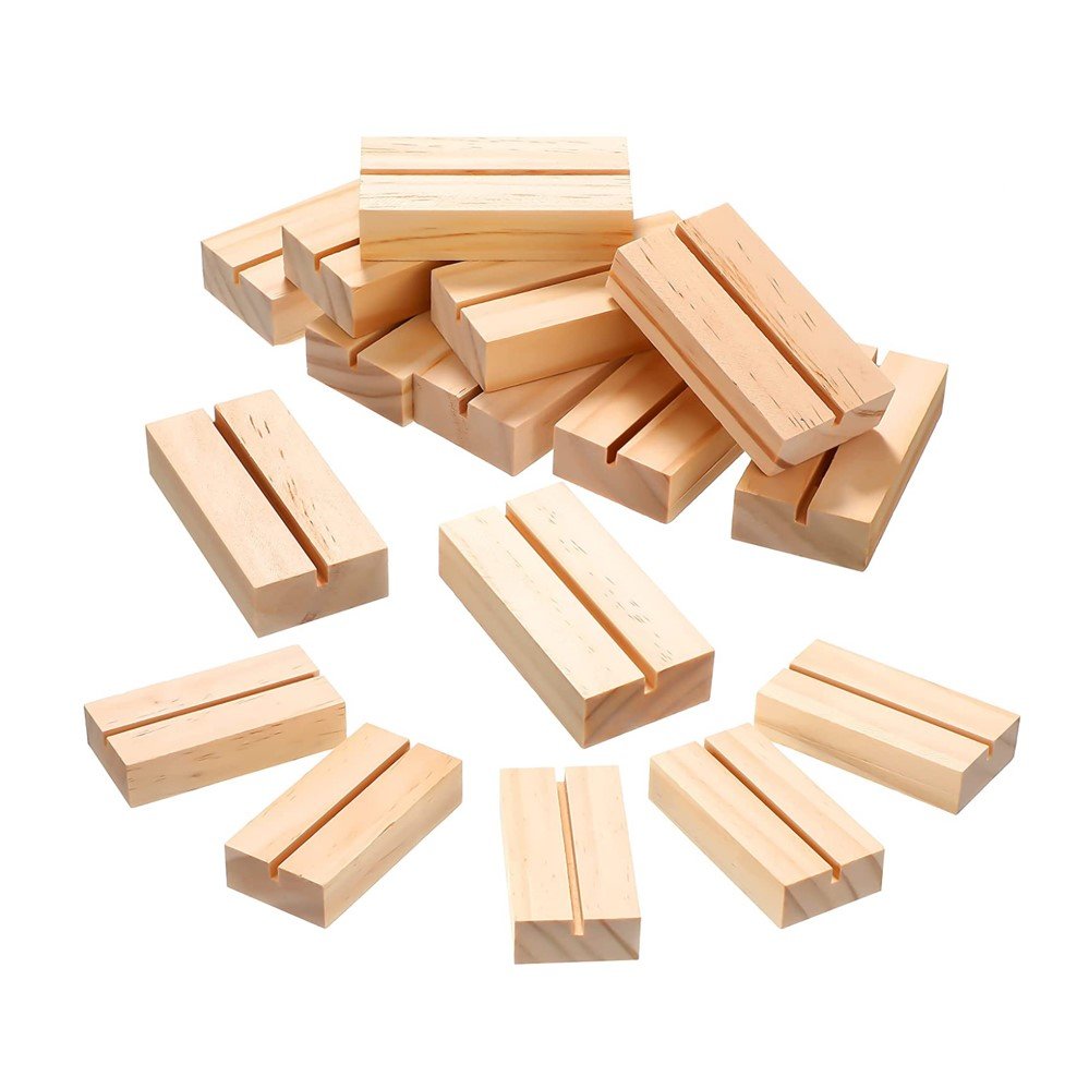 Wood Table Number Stands Wood Place Card Holders Picture Holder